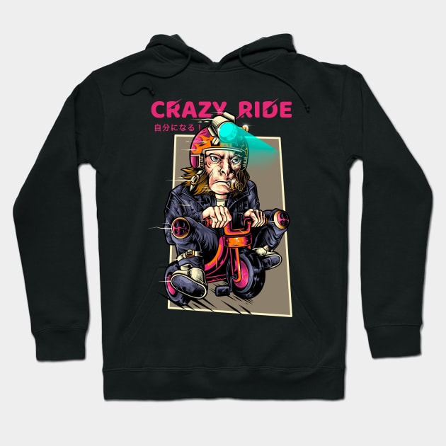 Crazy ridex - Bike - Hoodie | TeePublic